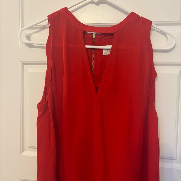 A.L.C. Red 100% Silk Sleeveless Blouse Top Size Small Careerwear Office - Picture 7 of 12